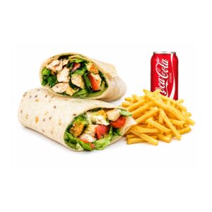 Chicken Caesar Wrap + Fries + Soda