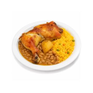 Chicken Leg, Rice & Beans