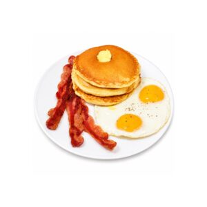 2 Eggs, Pancakes, Bacon & Cheese