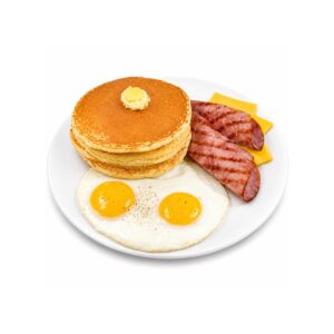 2 Eggs, Pancakes, Ham & Cheese