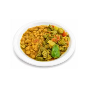 Chickpeas, Okra & Bread