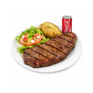 Grilled Salmon + Salad + Mashed Potato + Soda