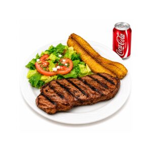 NY Sirloin Steak + Salad + Mashed Potato + Soda