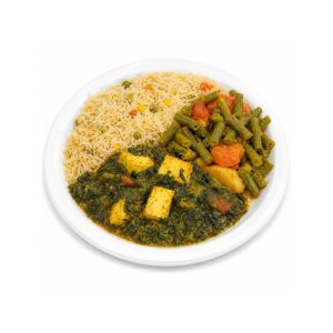 Palak Paneer, Green Beans & Rice