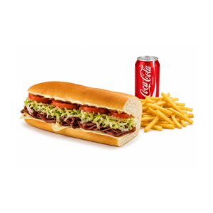 Pastrami, Cheese, Lettuce & Tomato + Fries + Soda
