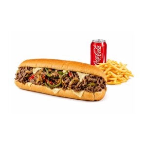 Philly Cheese Steak + Fries & Soda