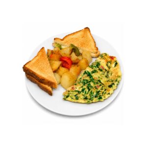 Spinach Omelette Home Fries & Toast